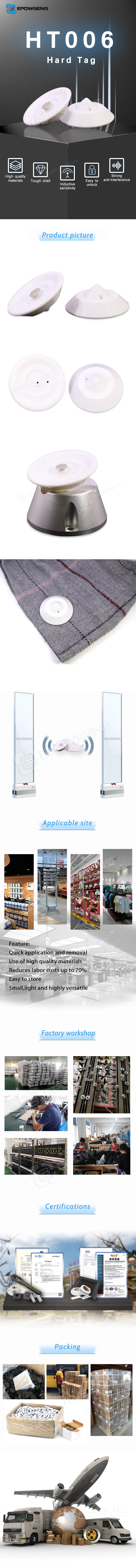 HT006 Повышенная безопасность с помощью EAS RF Белый Мини Конус Противоугонная Жесткая Метка - Компактная, прочная и надежная защита