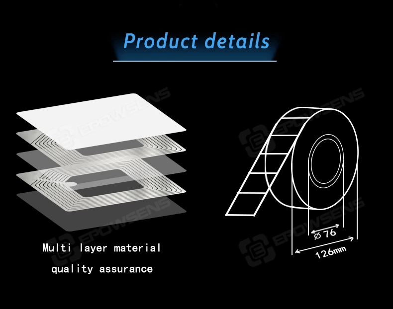 RF3040 Защита розничного магазина от магазинных краж 30x40 мм радиочастотные защитные наклейки 8,2 МГц мягкая этикетка